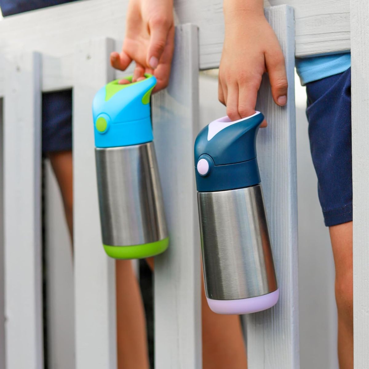 B.Box Insulated Drink Bottle 12 oz - Emerald Forest - Free flow drinking
