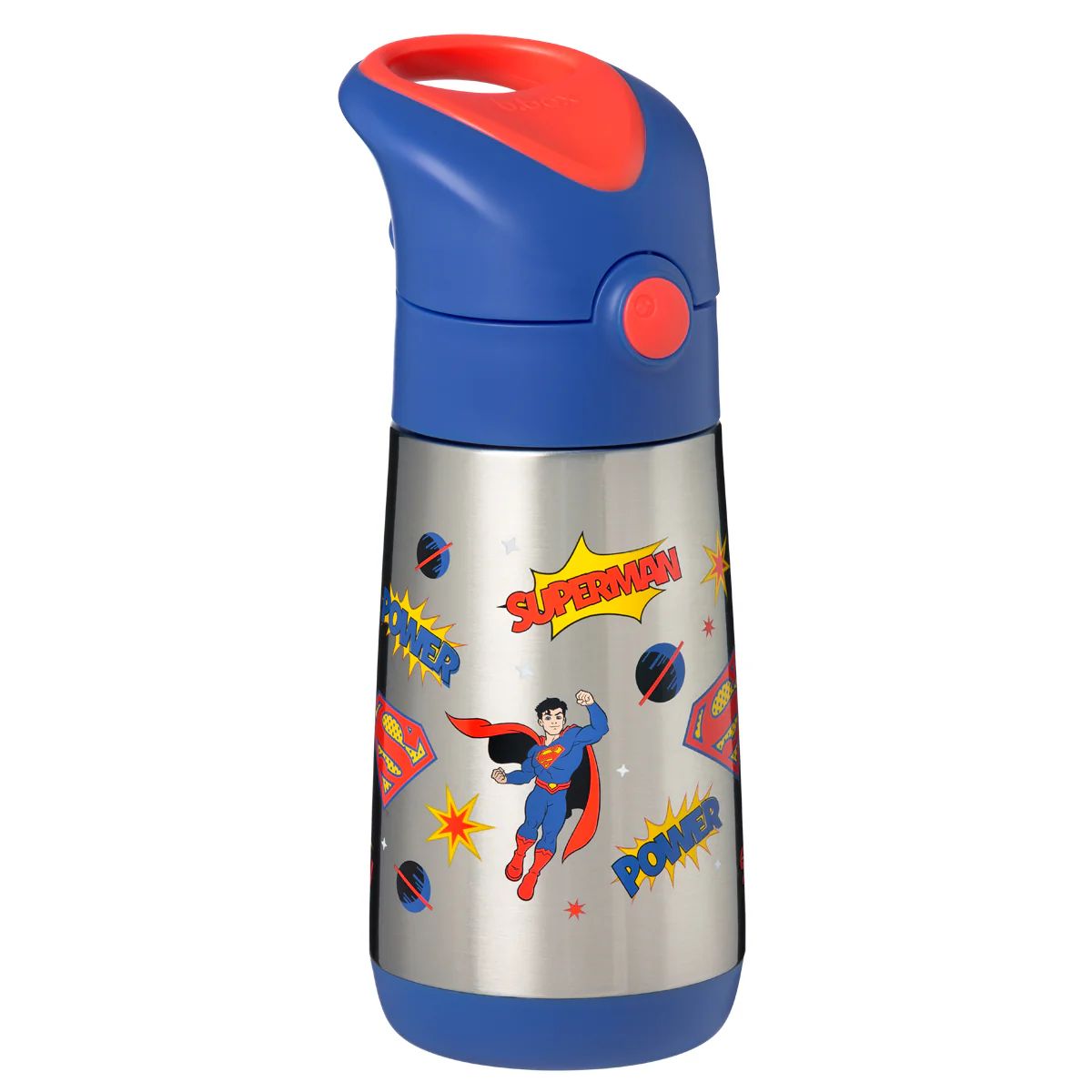 B.Box Insulated Drink Bottle 12 oz - Superman - Triple-layer insulating superpowers