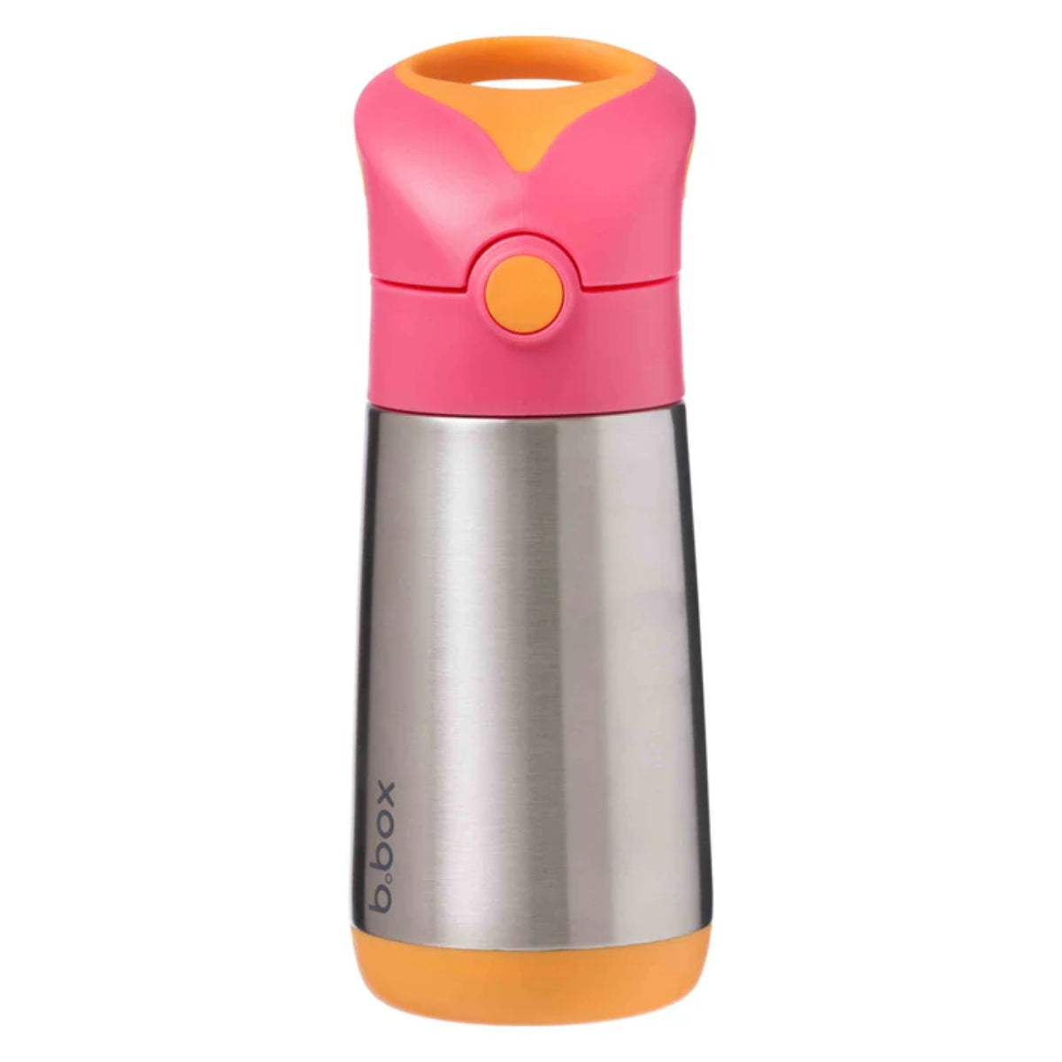 B.Box Insulated Drink Bottle 12 oz - Strawberry Shake - Push button lid