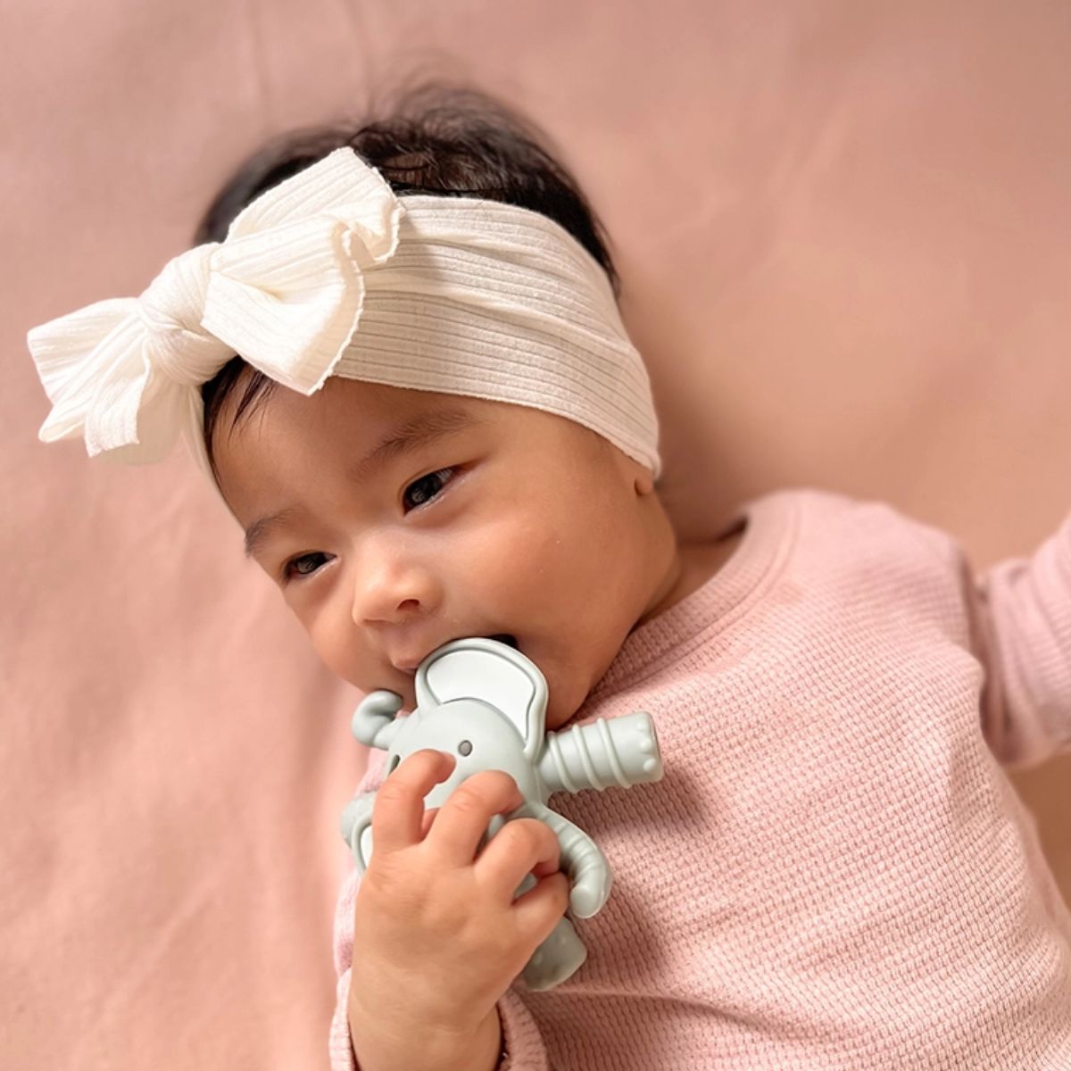 Itzy Ritzy Teether Baby Molar Teether - Elephant - Soothing Relief for Teething