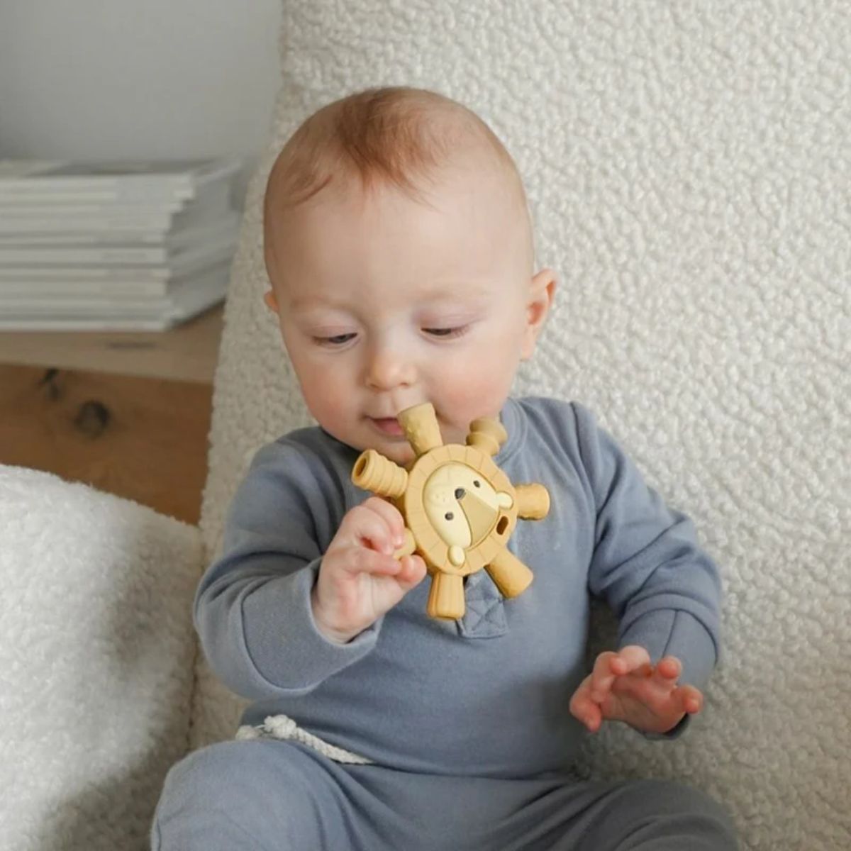 Itzy Ritzy Teether Baby Molar Teether - Lion - Reaches All Gum Areas